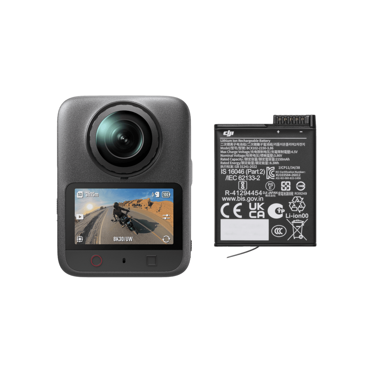 Osmo 360 II Adventure Combo – kamera og Extreme Battery Plus