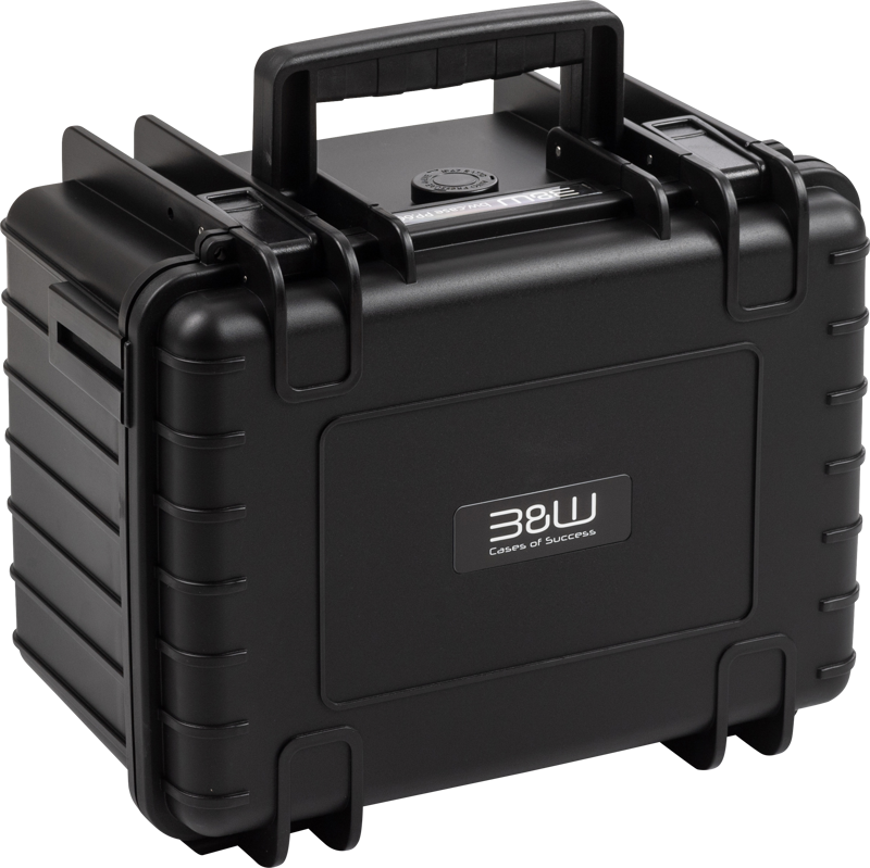 B&W Outdoor Case Type 2000 til DJI Mini 5 Pro i sort, lukket