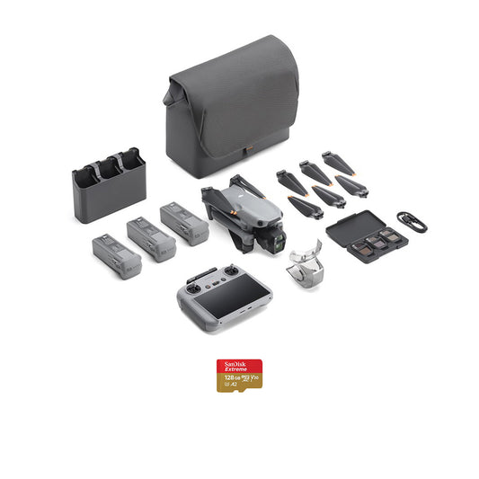DJI Air 3S Fly More Combo (DJI RC 2) + 128GB Micro SDkort